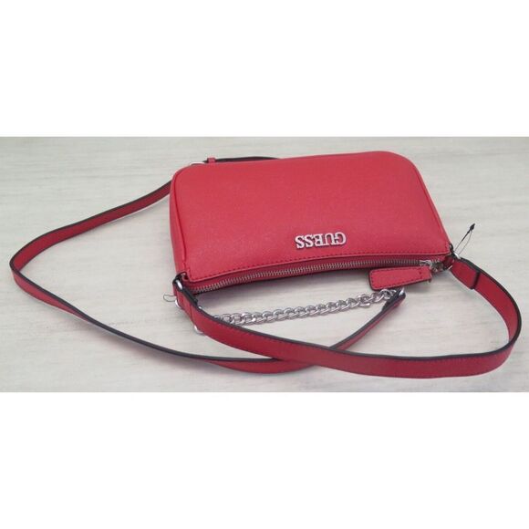 Guess DD801670 Women's Red Karlan Mini Crossbody Handbag Purse - Picture 9 of 12